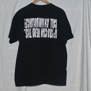 Vtg NO FEAR Racing "IF YOU CAN READ THIS CALL AN ...." SS Crewneck- Black - L*